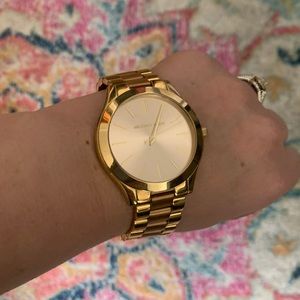 Michael Kors Rosegold Stainless Steel Runway Watch